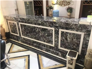 Greece Silver Grey Marble Slabs For Hotel Applications