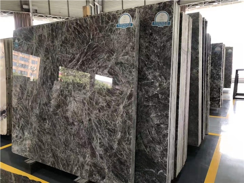Greece Silver Grey Marble Slabs For Hotel Applications