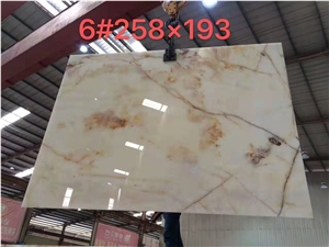 Turkey White Onyx Stone Big Slabs For Flooring Residential