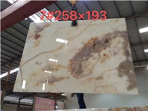 Turkey White Onyx Stone Big Slabs For Flooring Residential