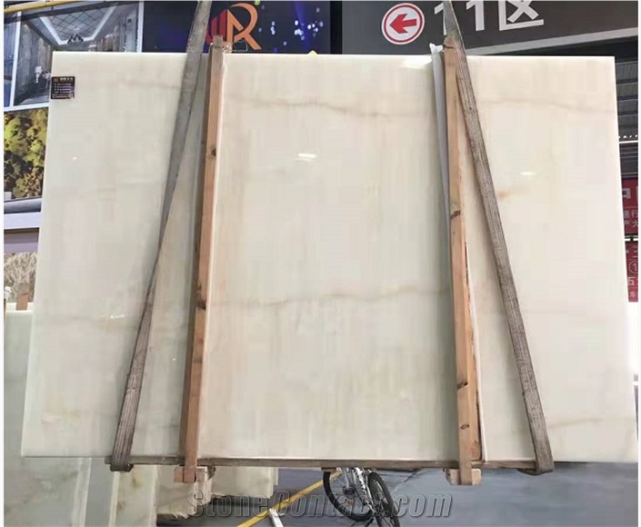 A Big Slab Price White Onyx for Cut-To-Size Tiles