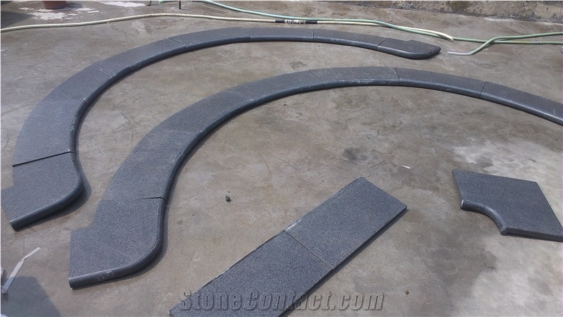 Bullnose Edge Chinese Granite Pool Copping Stone