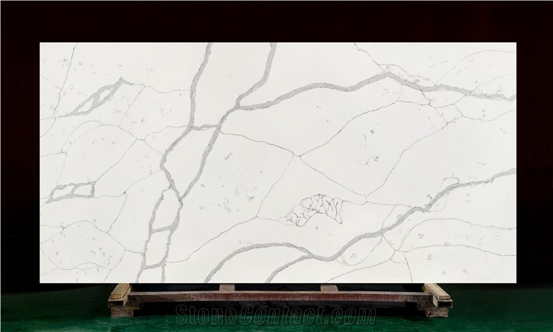 Gold Vein Quartz Kitchen Prefab Island Countertops