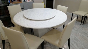 Natural Polished Ariston White Marble Table Tops