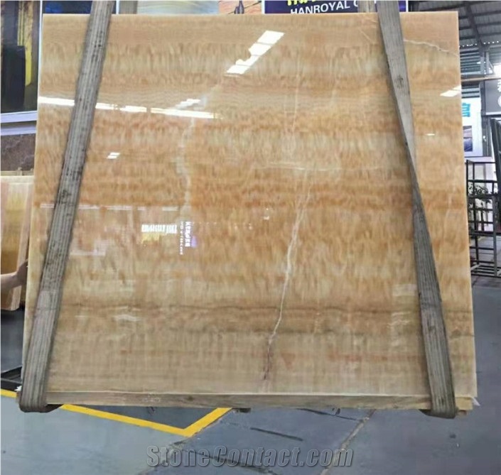Natural Stone Yellow Honey Onyx Marble Stone Slab