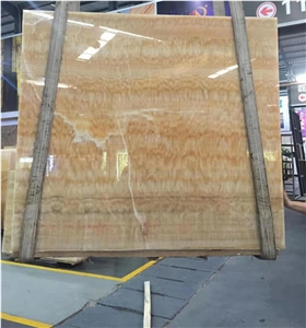 Natural Stone Yellow Honey Onyx Marble Stone Slab