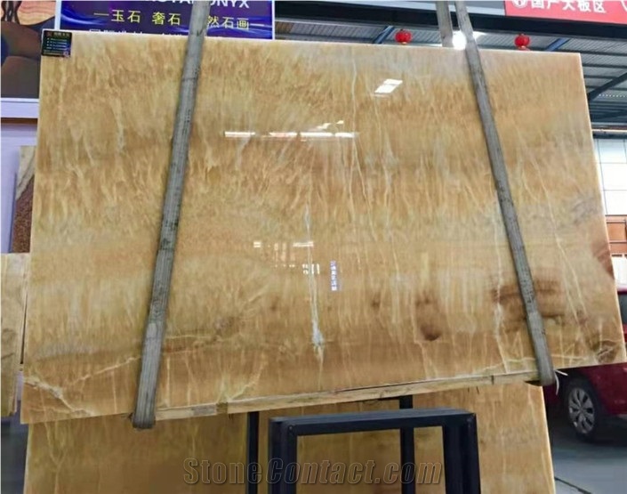 Natural Stone Yellow Honey Onyx Marble Stone Slab