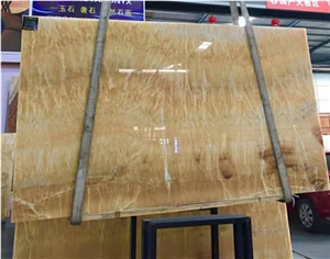 Natural Stone Yellow Honey Onyx Marble Stone Slab