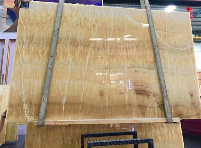 Natural Stone Yellow Honey Onyx Marble Stone Slab