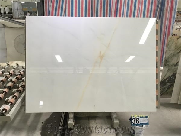 Polished Golden Vein White Onyx Translusen Slabs