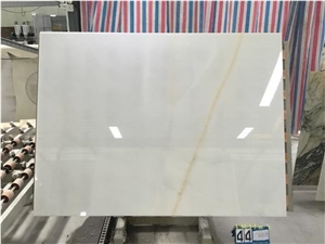 Polished Golden Vein White Onyx Translusen Slabs