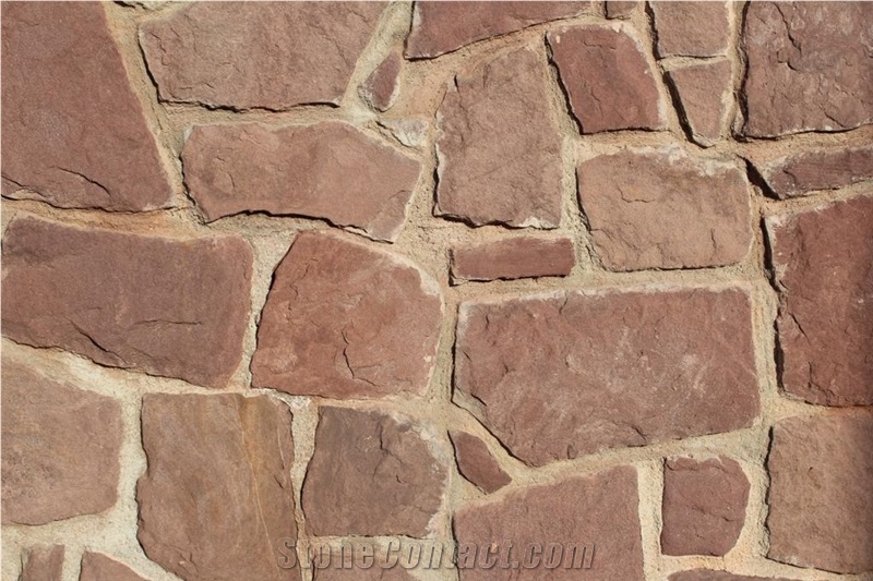 Red Sandstone Flagstone Culture Paving