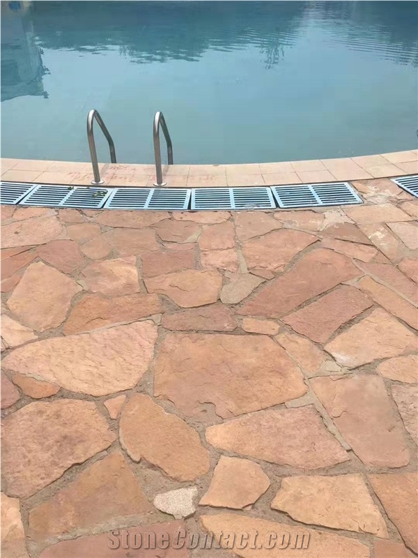 Red Sandstone Flagstone Culture Paving