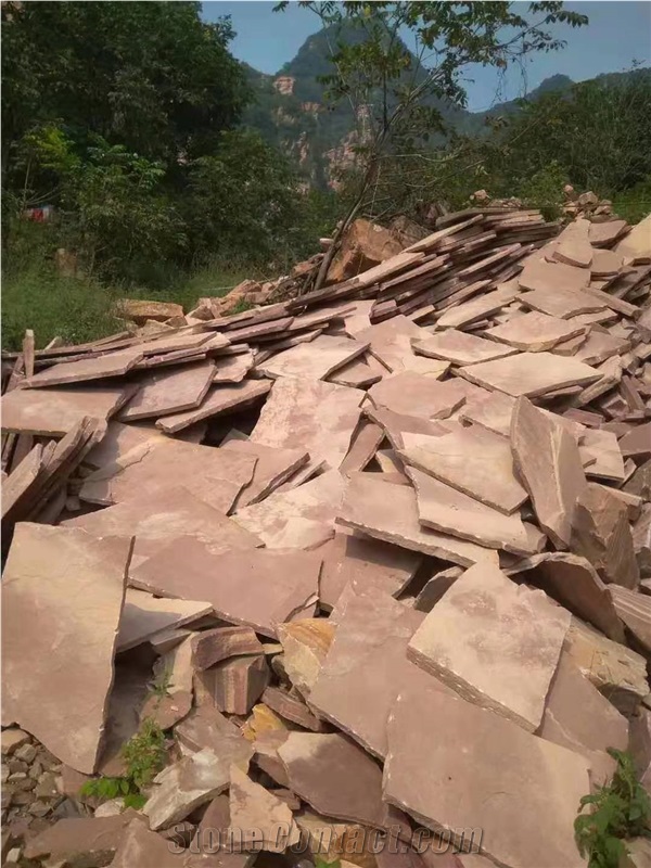Red Sandstone Flagstone Culture Paving