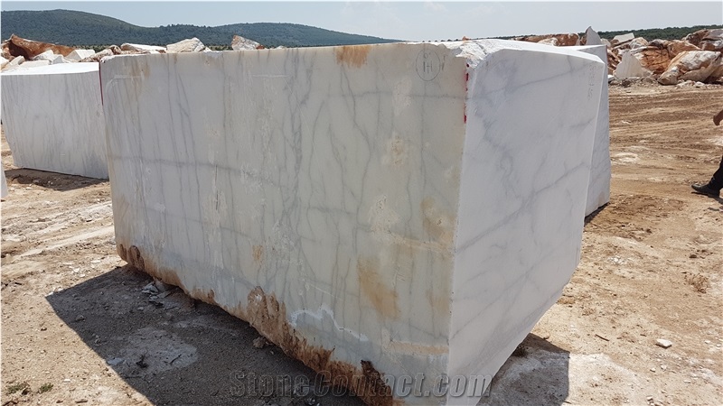 Arabescato White Marble Block, Turkey White Marble