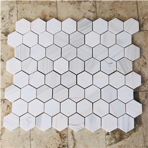 Dolomite Marble Hexagon Mosaic Tiles