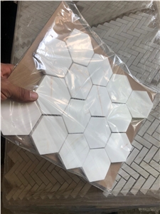 Palissandro Marble Framework Brick Mosaic Tiles