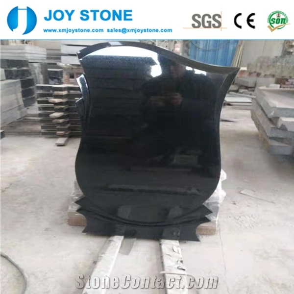 Russian Style Shanxi Black Granite Monument
