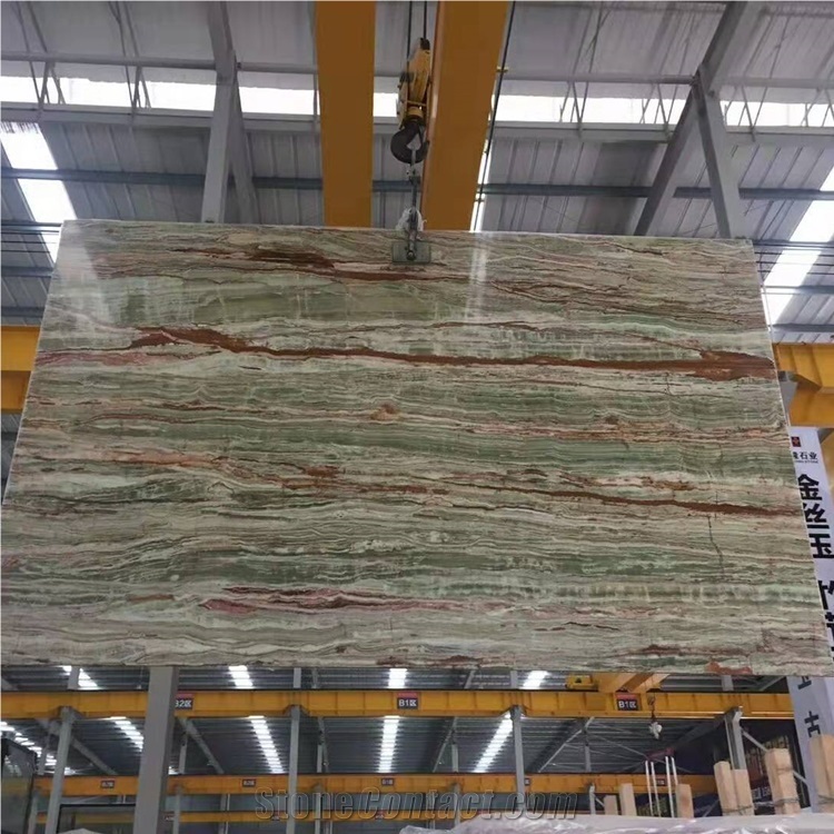 Bamboo Green Onyx Vanitity Top Countertop Design