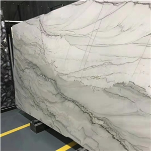 Brazil White Quartzite Black Lines Stone Slabs