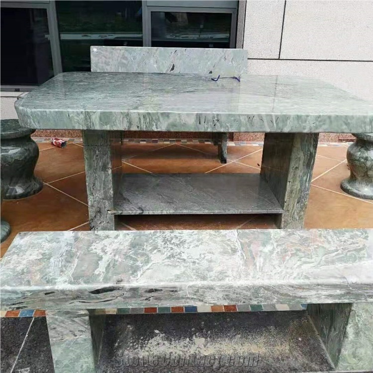 Outdoor Marble Garden Stone Bench Set for Sale