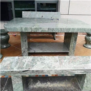 Outdoor Marble Garden Stone Bench Set for Sale