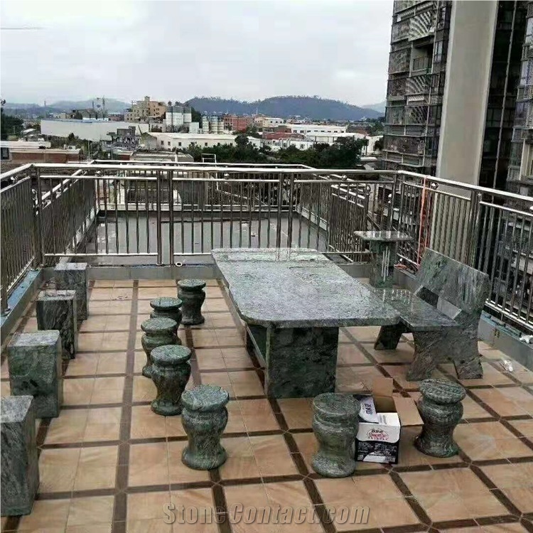 Outdoor Marble Garden Stone Bench Set for Sale