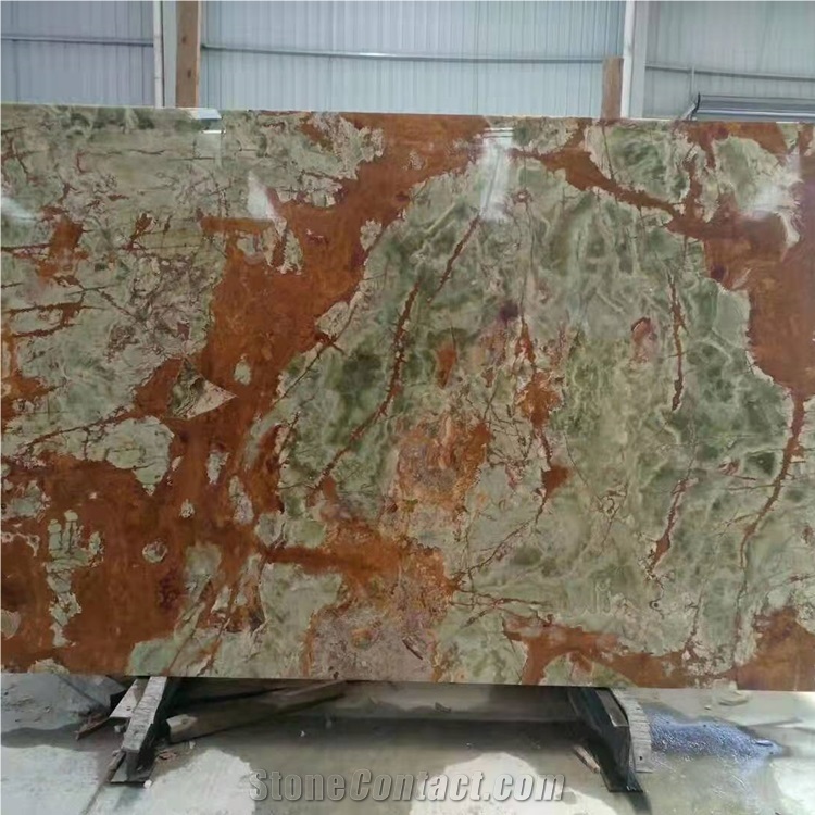 Pakistan Ancient Green Onyx Slab for Walling