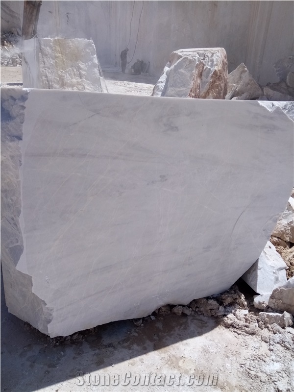 Bianco Perisian Volokas Marble Quarry Blocks,Iran White Stone