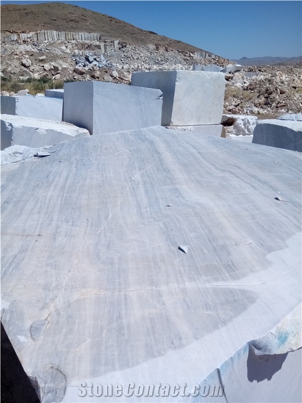 Bianco Persia Marble Quarry Block,Iran White Marble