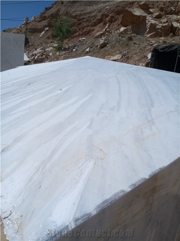 Bianco Persia Marble Quarry Blocks,Iran White Marble
