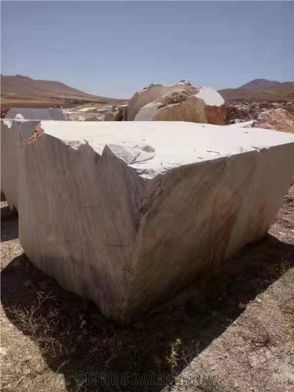 Bianco Persia Marble Quarry Blocks,Iran White Marble