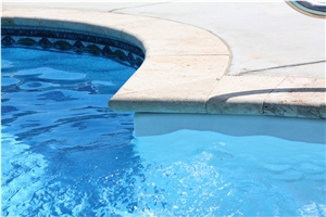 Classic Beige Travertine Pool Coping Tiles,Cream Stone Deck Pavers