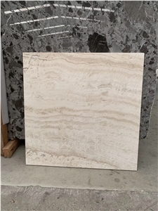 Classic White Travertine Chipped Mosaic Wall Tile
