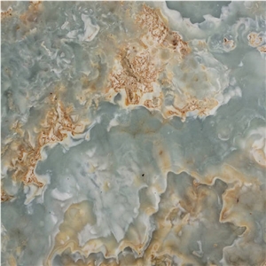 Iran Blue Brown Onyx Slab,Golden Turquoise Tiles