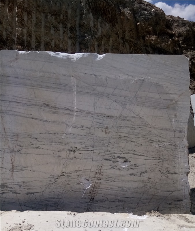 Iran Persian Arabescato White Marble Blocks