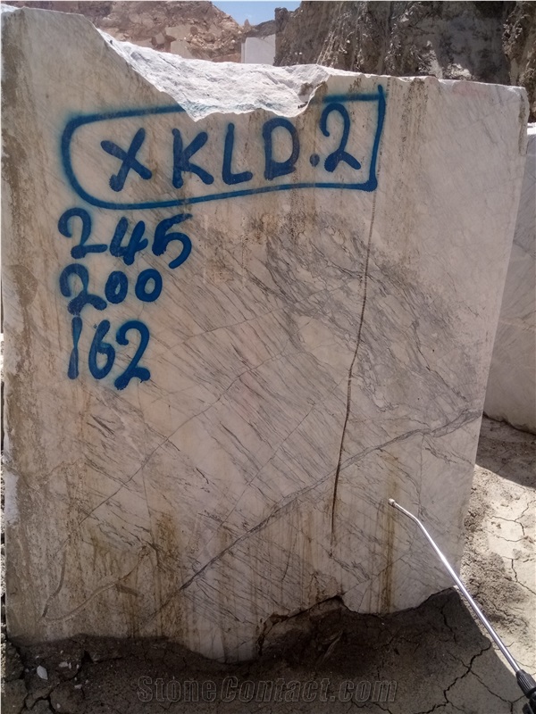 Iran Persian Arabescato White Marble Blocks