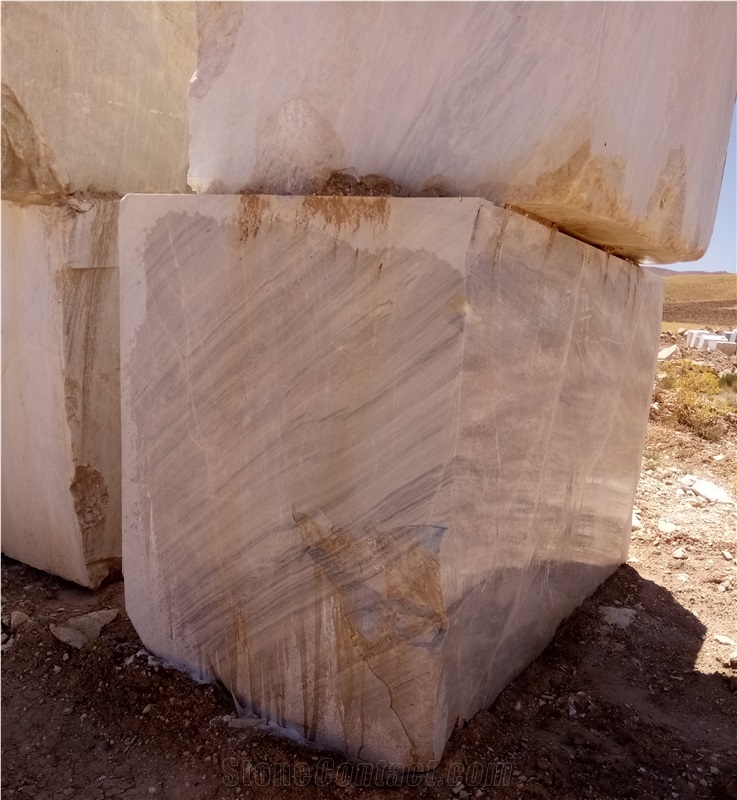 Iran White Persian Volakas Marble Blocks