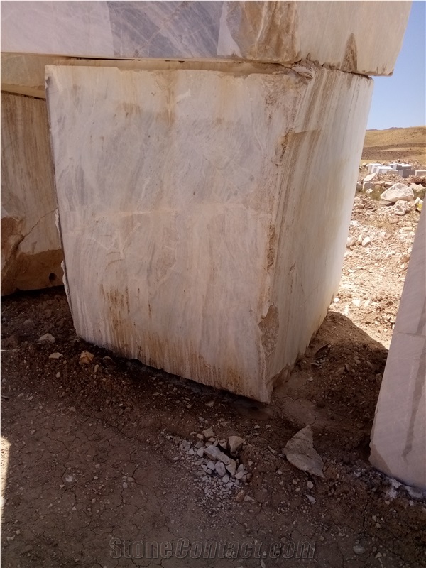 Iran White Persian Volakas Marble Blocks