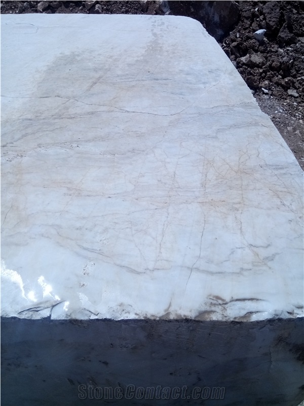 Iran White Persian Volakas Marble Blocks