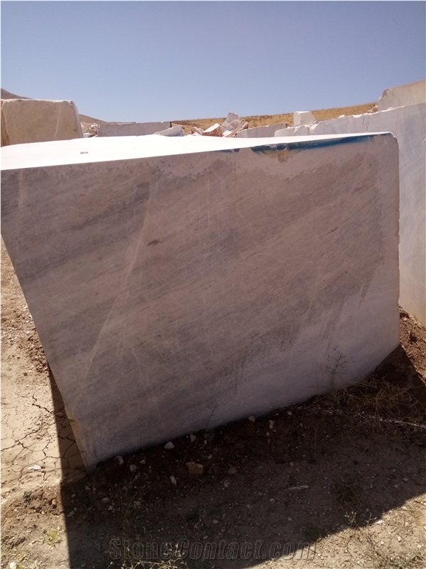 Iran White Persian Volakas Marble Blocks