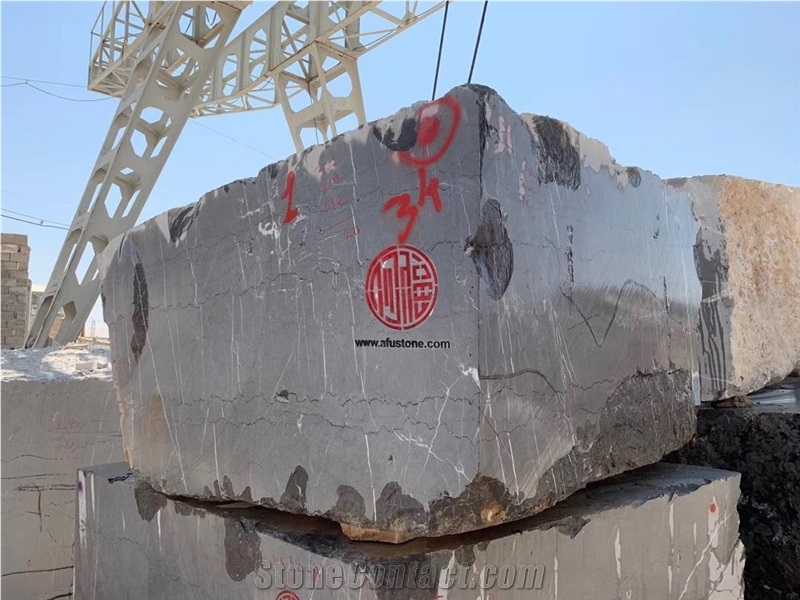 New Arrival Pietra Grey Marble Slab Block Vein Cut