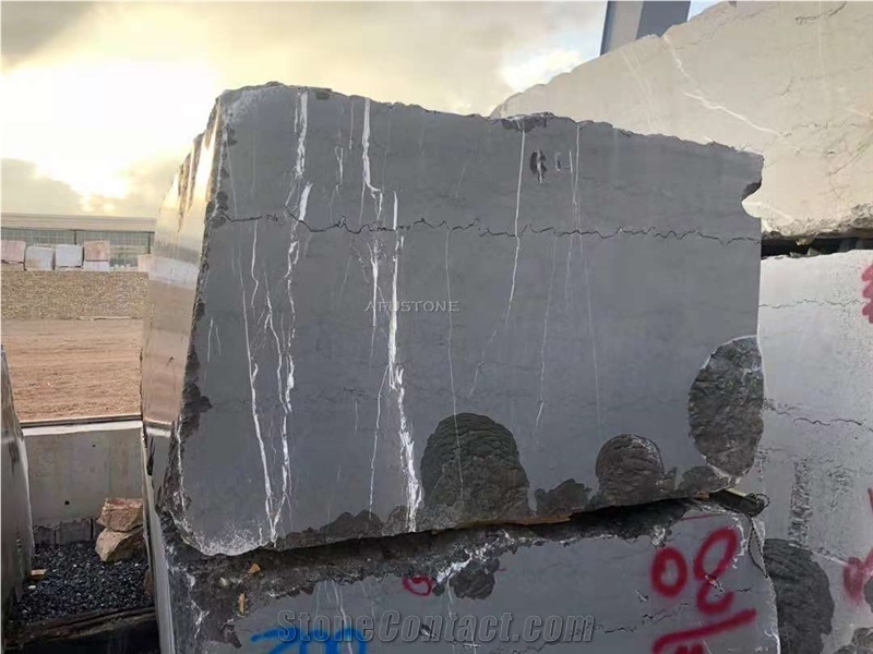 New Arrival Quarry Pietra Grey Marquina Marble Blocks