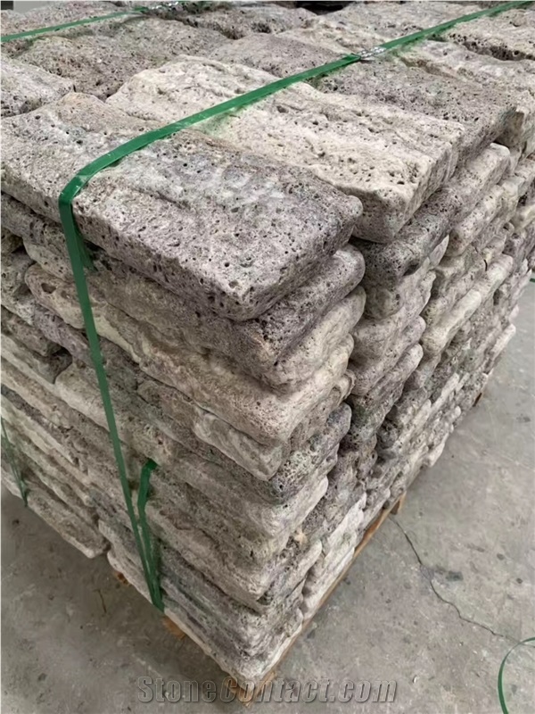 Persian Silver Travertine Tumbled Cube Stone,Cobble Sets,Floor Bricks