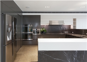 Pietra Grey Marble Kitchen Countertop,Work Top Pietra Grey Marble Kitchen Countertop,Work Top