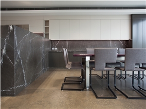 Pietra Grey Marble Kitchen Countertop,Work Top