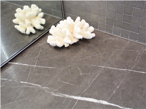 Pietra Grey Marquina Marble Kitchen Top Customized