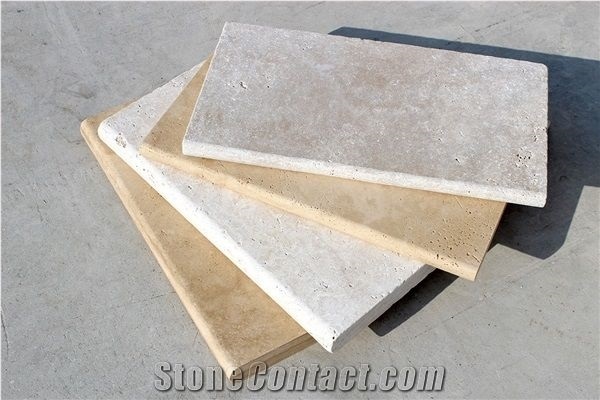 Royal Cream Travertine Swimming Pool Coping Floor Pavers