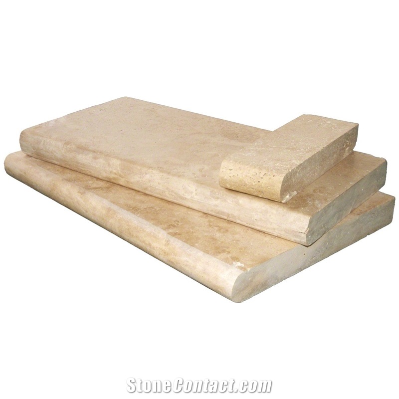 Royal Cream Travertine Swimming Pool Coping Floor Pavers