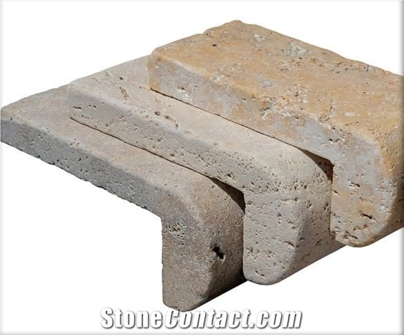 Royal Cream Travertine Swimming Pool Coping Floor Pavers